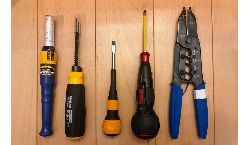 コンセント増設DIYで使用した工具一式